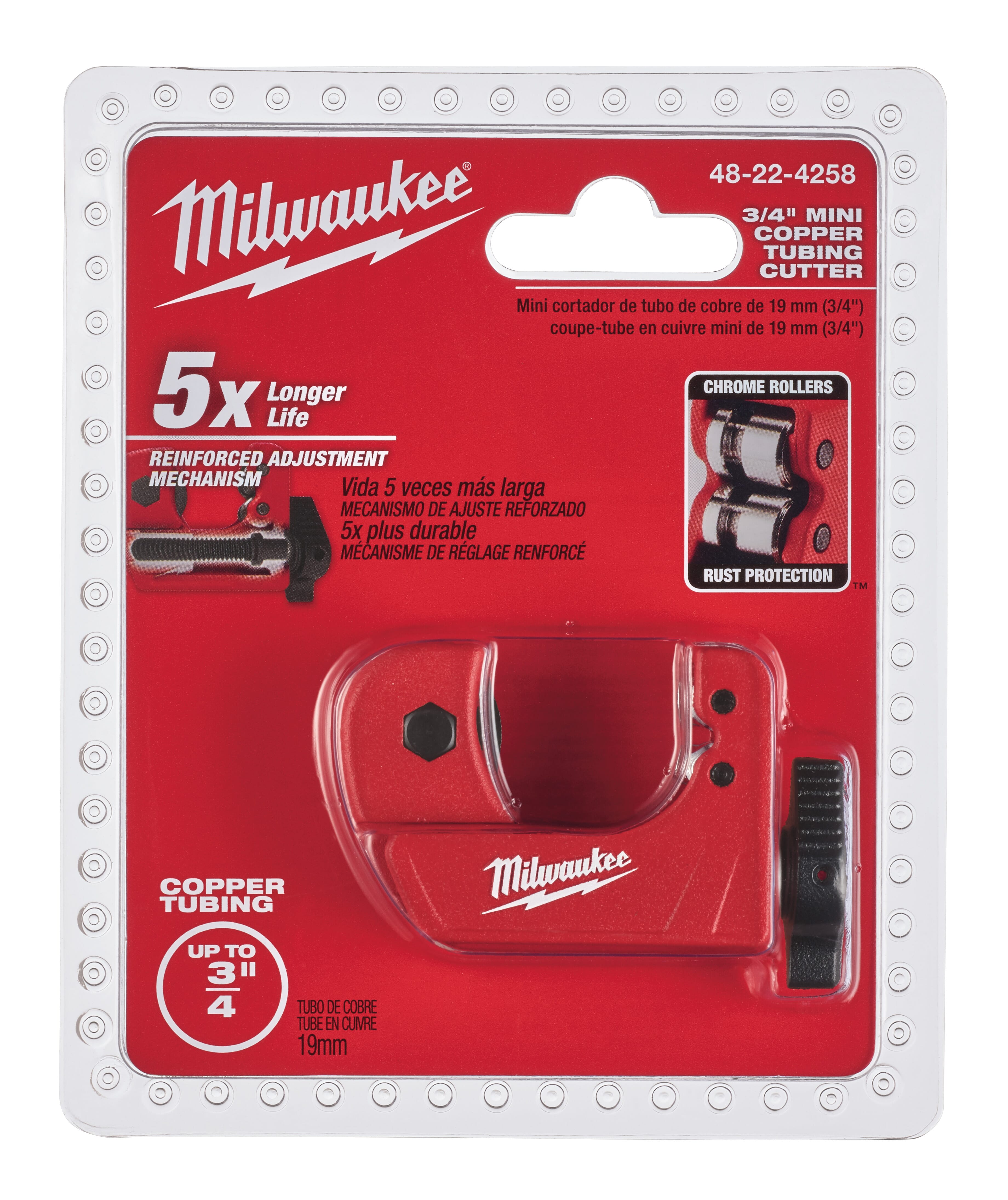 Milwaukee® 48-22-4258 Mini Copper Tubing Cutter, 3/4 in Nominal